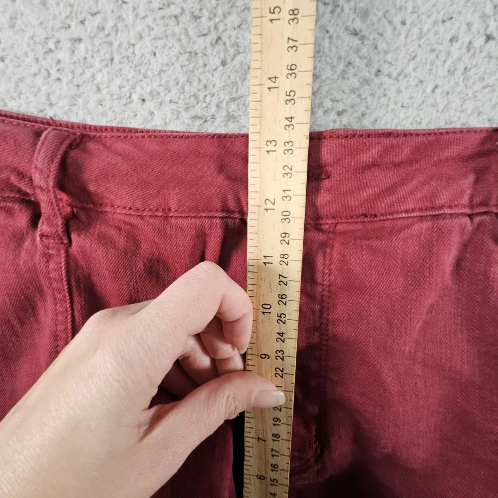 Judy Blue High Rise Seam Straight Jeans Womens 24W Burgundy Denim Preppy‎ Casual - Picture 14 of 16